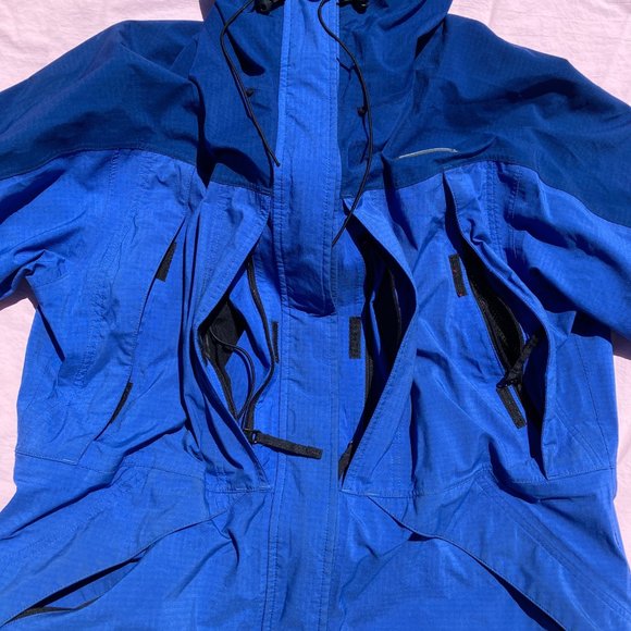 REI Winter Jacket Gore-Tex Womens Blue Black Rain Jacket Ventilation M - Picture 9 of 14